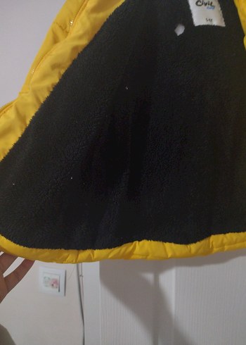 Sarı Kapüşonlu Erkek Çocuk Mont - Görsel 3