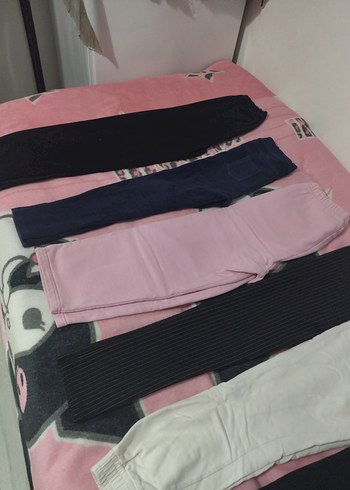 Kız Çocuk Elastik Bel Baskılı Tayt - Görsel 4