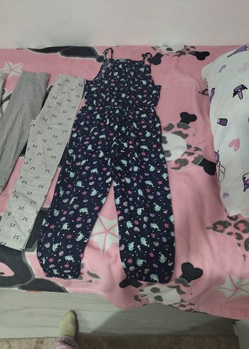 Kız Çocuk Nakışlı Elastik Kumaş Tayt - Görsel 3