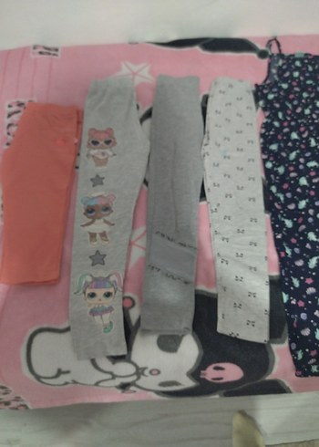 Kız Çocuk Nakışlı Elastik Kumaş Tayt - Görsel 4