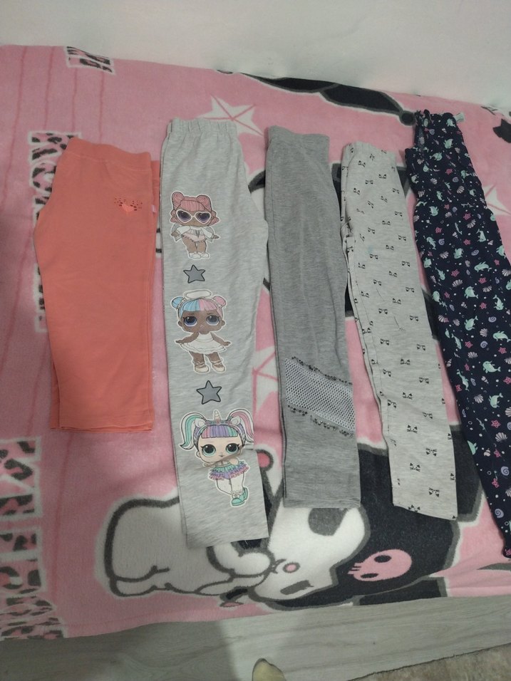 Kız Çocuk Nakışlı Elastik Kumaş Tayt - Görsel 2