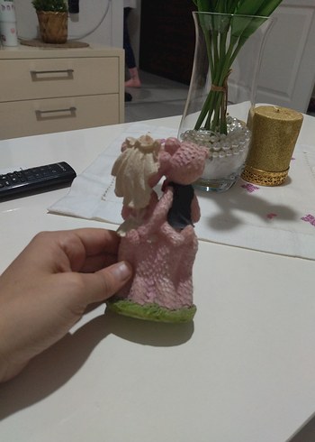 Pastel Pembe Ayıcık Figürin - Görsel 2