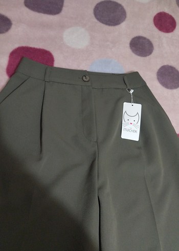 Düğmelii Kadın Kumaş Pantolon - Görsel 2