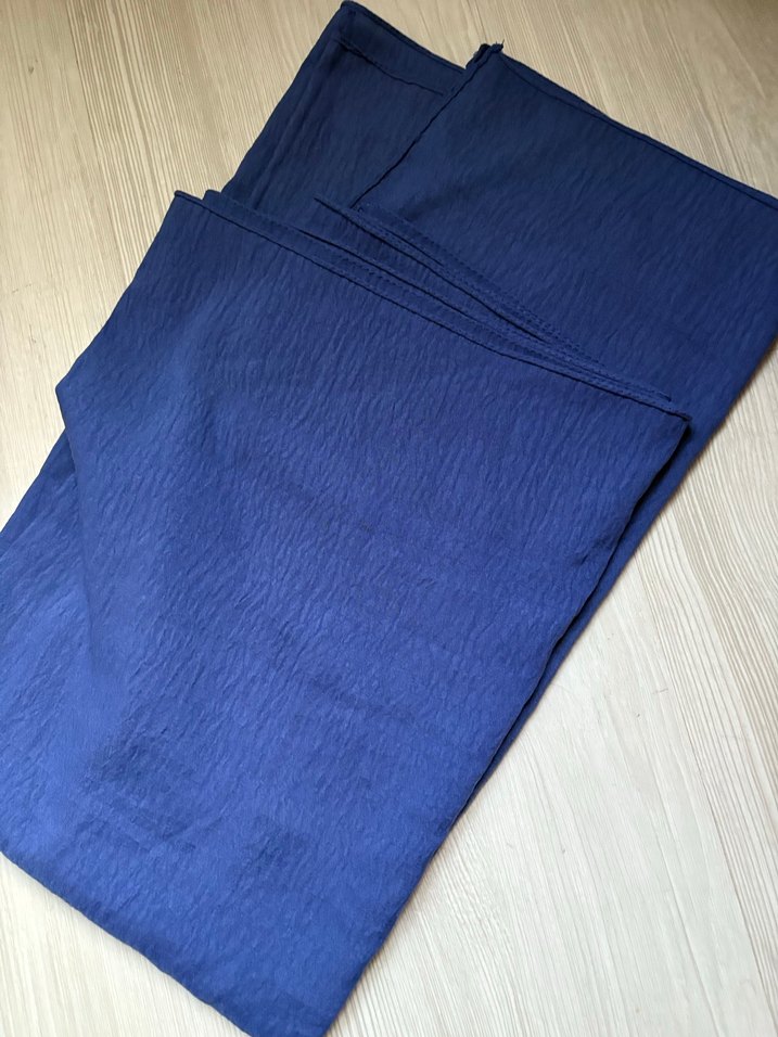 Kadın Koyu Mavi Keten Şal - Görsel 2