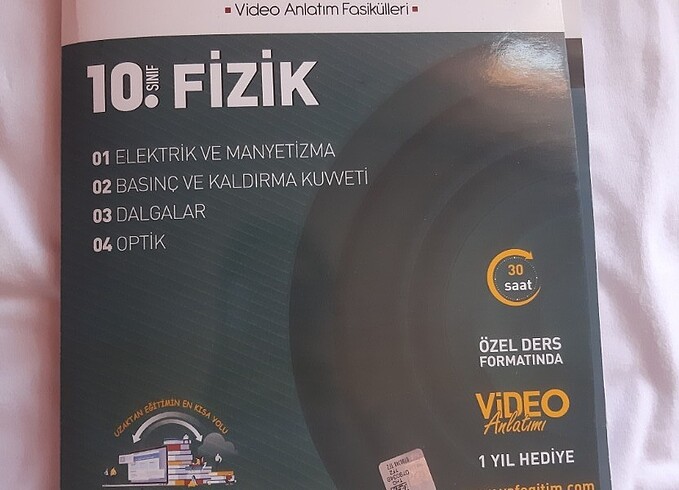 Az Kullanılmış VAF 10. Sınıf Fizik Video Anlatım Fasikülü