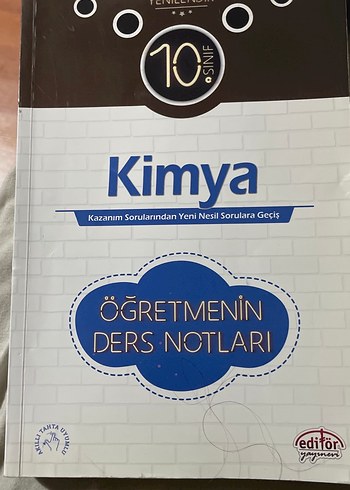 10. Sınıf Kimya Öğretmenin Ders Notları Kitabı