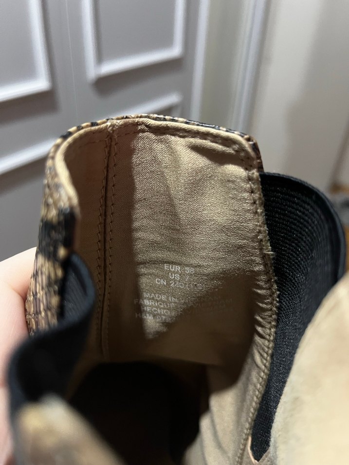 H&m  Kahverengi Yılan Desenli Bot - Görsel 4