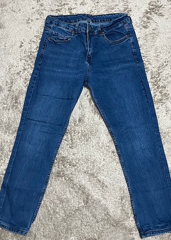 Erkek Mavi Denim Regular Fit Jean - Görsel 5
