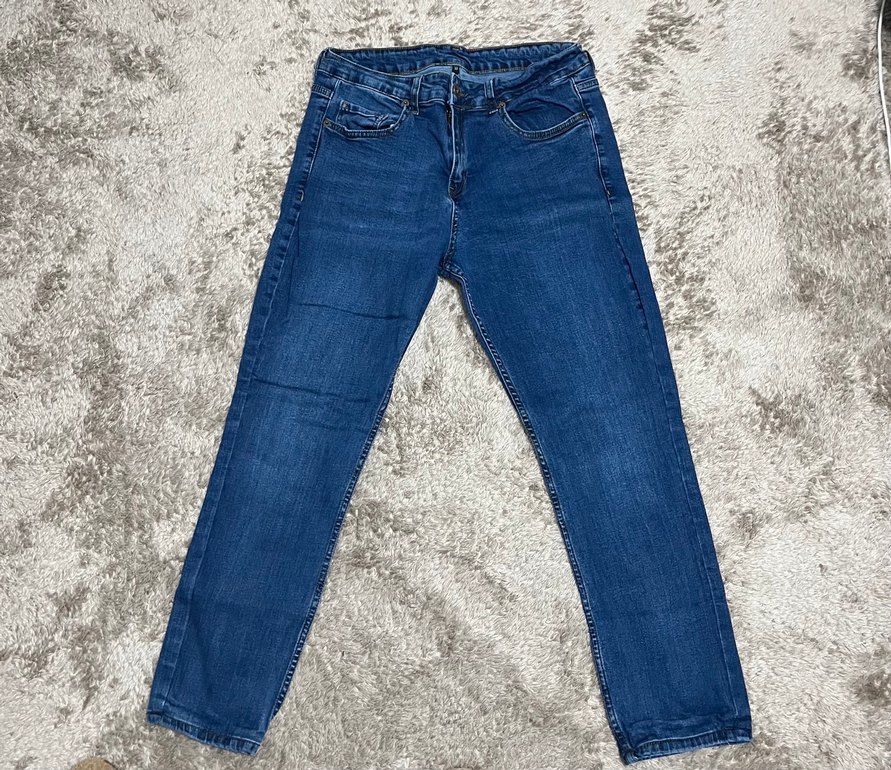 Erkek Mavi Denim Regular Fit Jean - Görsel 5