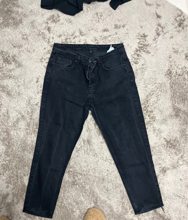 Siyah erkek Denim Jean - Görsel 4