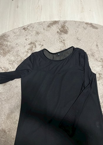 Uzun Kollu Siyah ust detayı transparan - Görsel 2