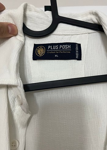 PLUSPOSH beyaz gömlek salaş - Görsel 3