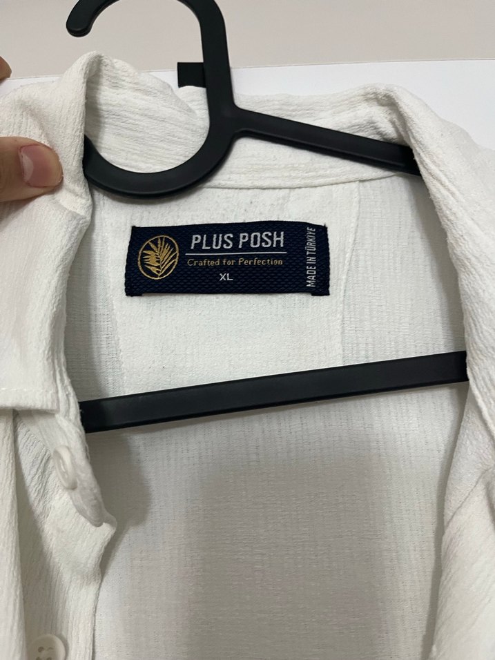 PLUSPOSH beyaz gömlek salaş - Görsel 2