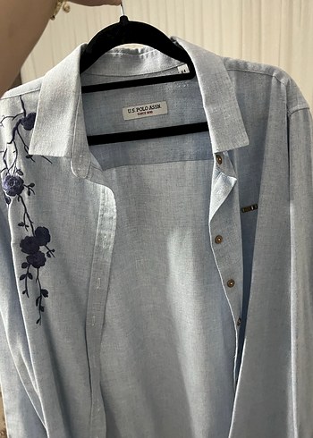 U.S polo kadın gömlek mavi - Görsel 5