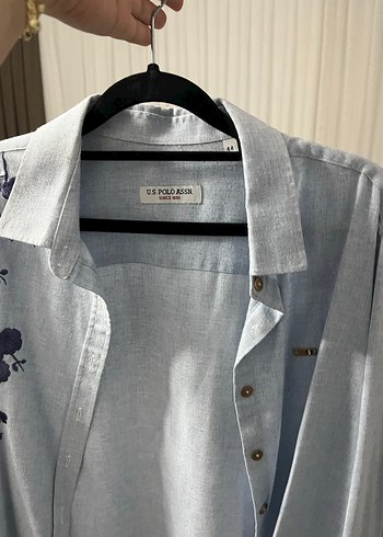 U.S polo kadın gömlek mavi - Görsel 4