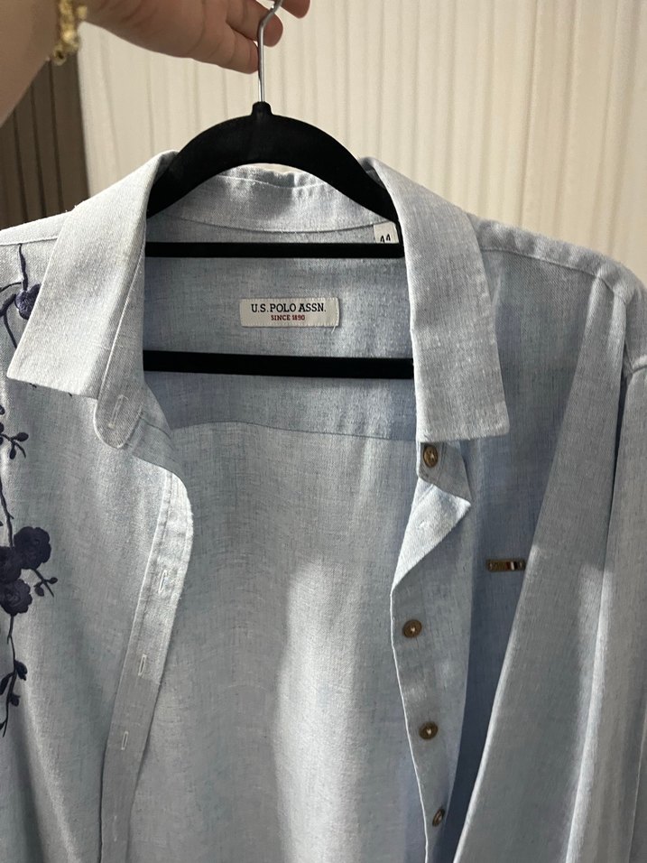 U.S polo kadın gömlek mavi - Görsel 4