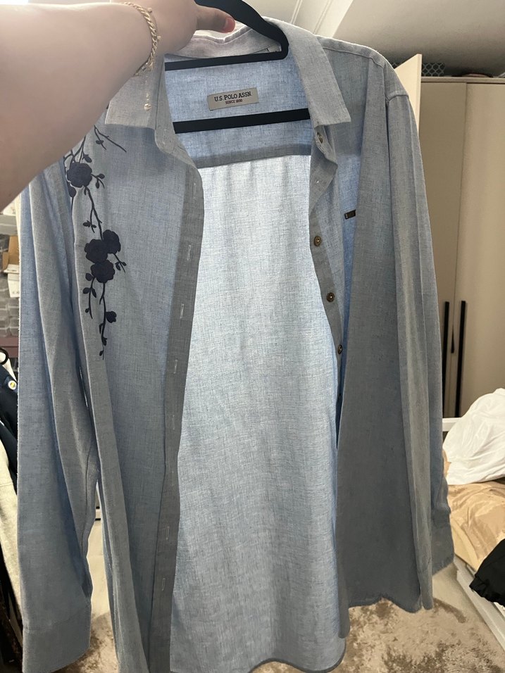 U.S polo kadın gömlek mavi - Görsel 2