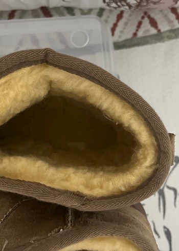 Bej Süet Kürklü Dolgu Topuk Kadın UGG - Görsel 8