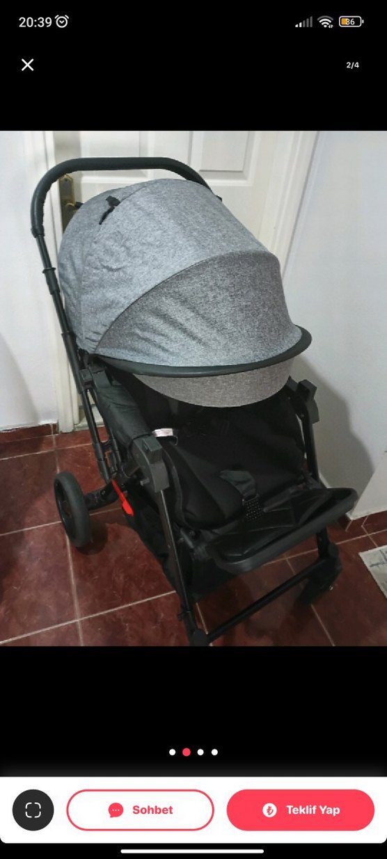 Gri Bebek Arabası - Görsel 2