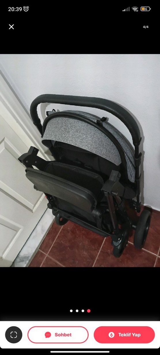 Gri Bebek Arabası - Görsel 4
