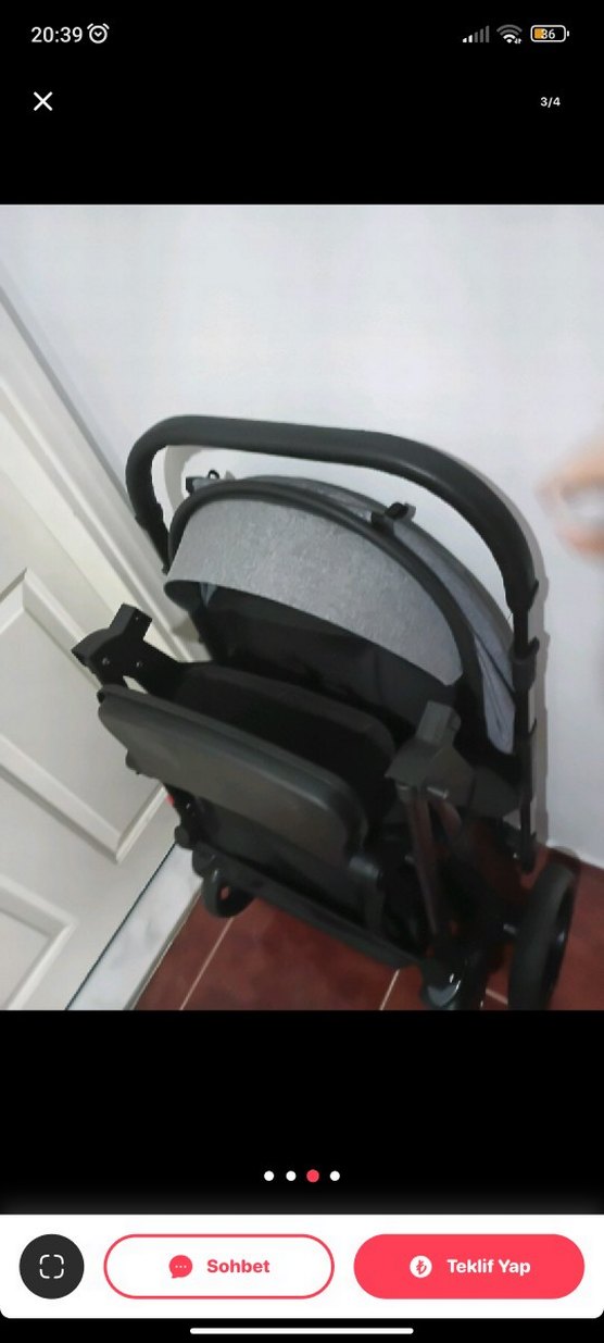 Gri Bebek Arabası - Görsel 3