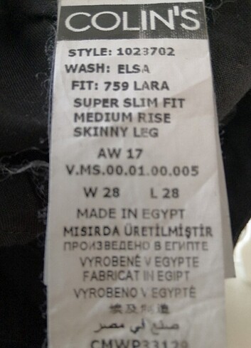 28 Beden Colin's super slim fit pantolon
