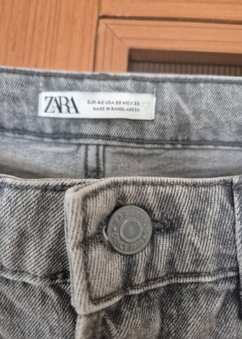 Zara erkek Gri Denim şort