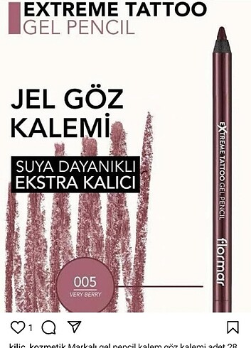 Suya dayanıklı göz kalemi 