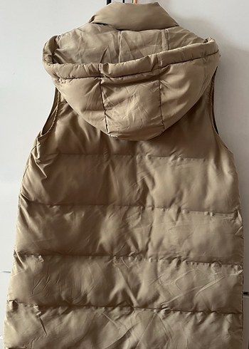 xs Beden camel Renk Zara kapişonlu şişme yelek