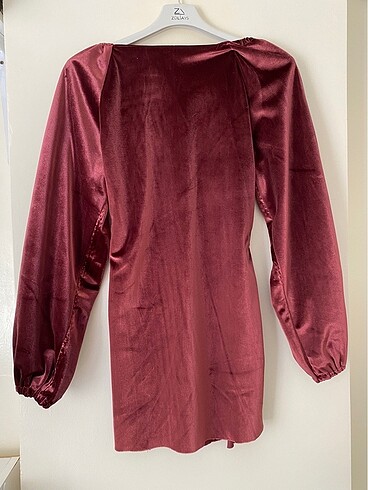 Kadife mini balon kol elbise - Görsel 5