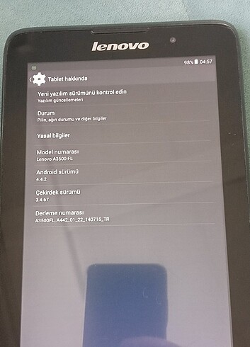 Lenovo A3500-FL Tablet, 17,8 cm (7 Zoll), WLAN, 8 GB, 1 GB RAM, 