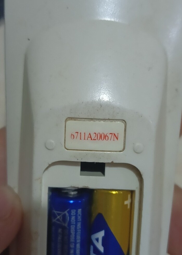 lg beko klima kumandası orijinal arka kapak yok - Görsel 5