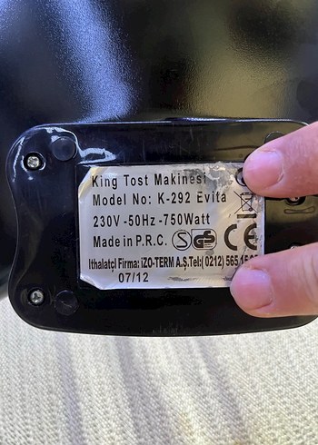 King King K-292 Evita Tost Makinesi