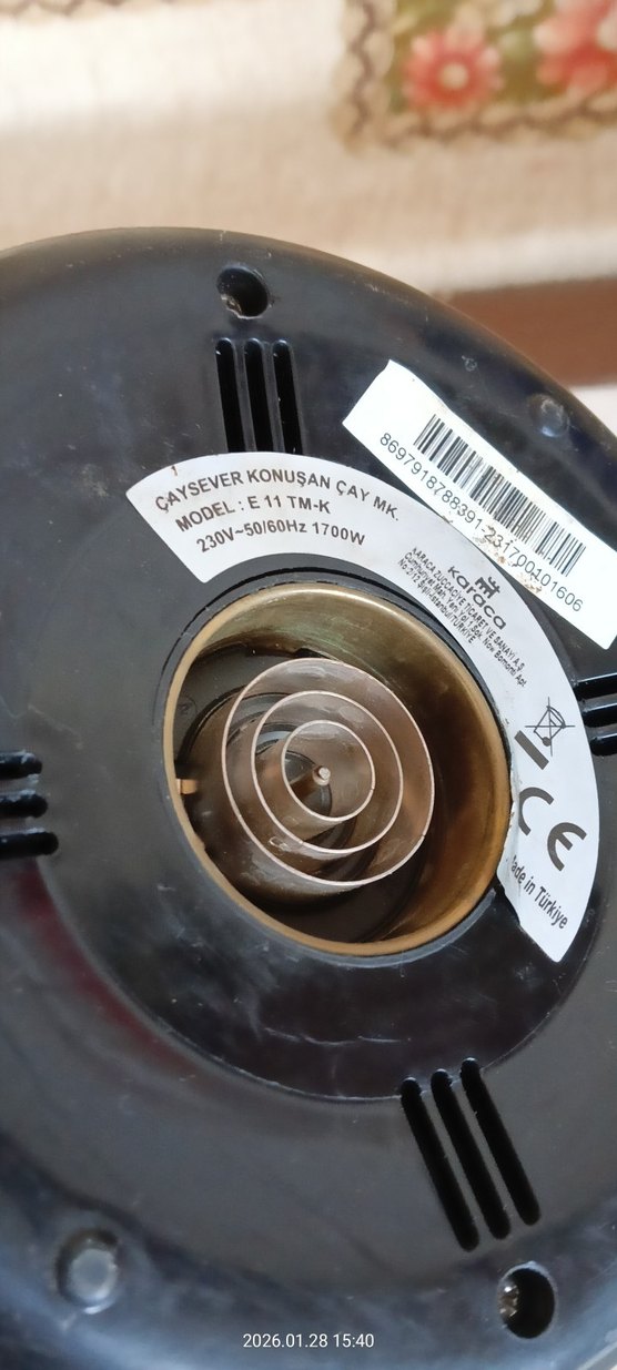 Karaca konuşan çay makinesi su haznesi kettle kısmı Sadece su - Görsel 5