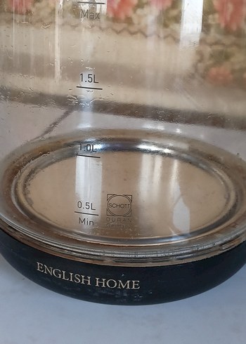 English Home CMK 6001 Cam Çay Makinesi Kettle su haznesi Siyah. - Görsel 3