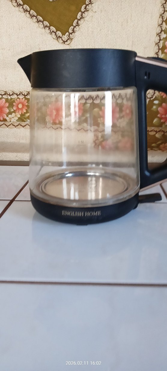 English Home CMK 6001 Cam Çay Makinesi Kettle su haznesi Siyah. - Görsel 2