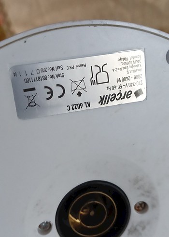 Arçelik KL 6022 C Resital 2200 W 1.7 lt Cam Kettle tertemiz - Görsel 5