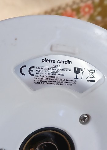 Pierre Cardin Cam cay makinesi BEYAZ Sadece su kaynatma haznesi - Görsel 4