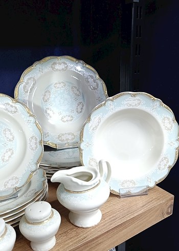 Beyaz Altın İşlemeli Yemek Takımı - Görsel 3