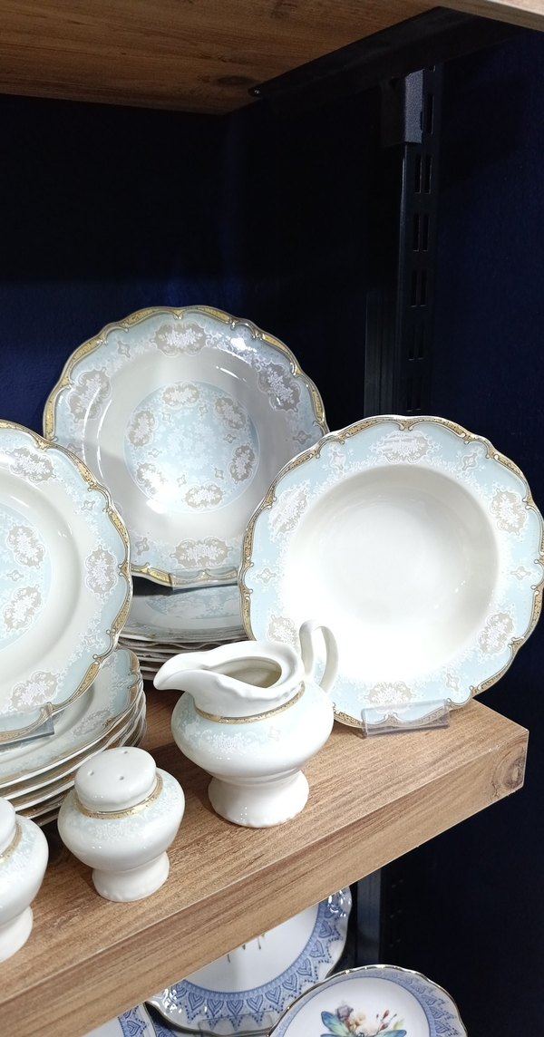 Beyaz Altın İşlemeli Yemek Takımı - Görsel 3