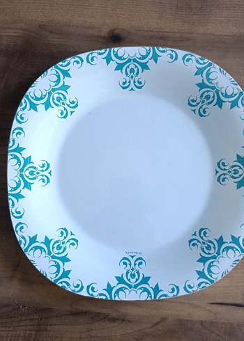 Turkuaz Desenli 4'lü Tabak Seti - Görsel 3