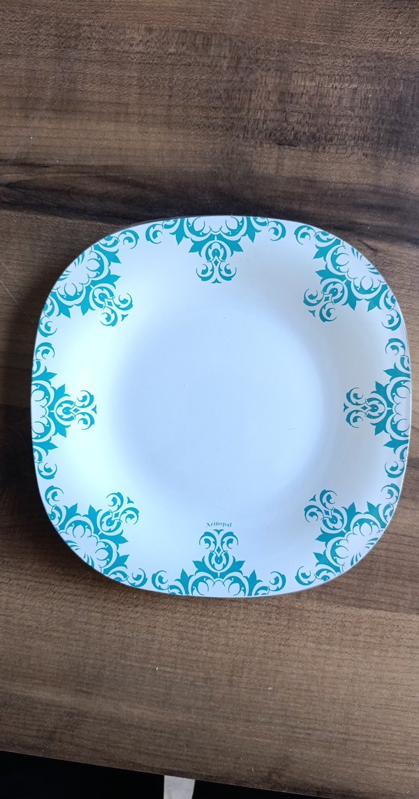 Turkuaz Desenli 4'lü Tabak Seti - Görsel 5