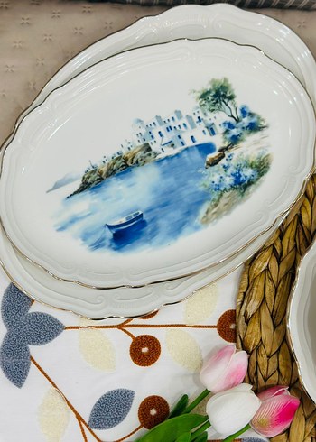 Mavi Desenli Porselen Yemek Takımı - Görsel 2