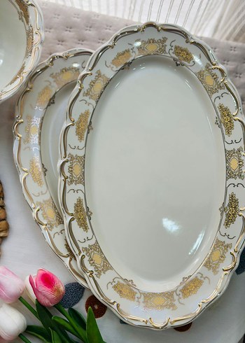 Beyaz Altın Desenli Yemek Takımı - Görsel 3