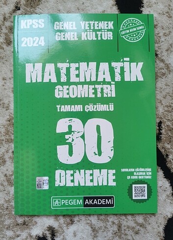 2024 kpss Pegem Matematik Geo. 30 deneme 