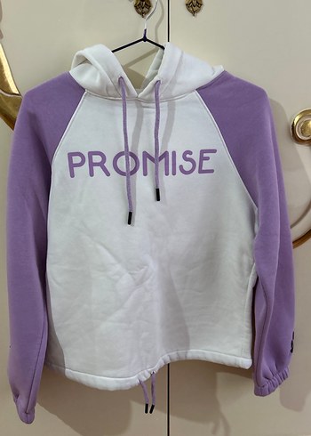 Diğer Mor Baskılı Kapüşonlu Sweatshirt takım alt pijamada dahil