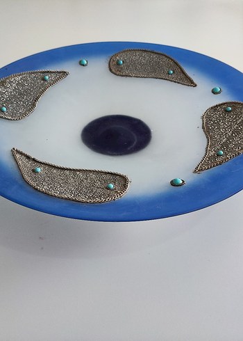 Vintage İran Koparma Cam 1965-1975 Antika Vazo Şamdan Bardak Set - Görsel 2