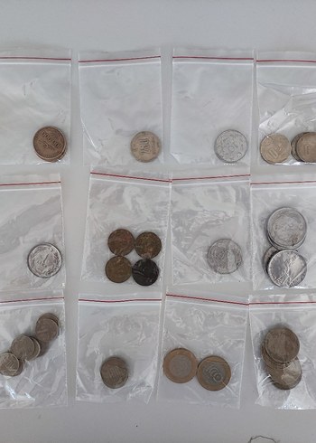 Eski Türk Lirası Antika Para Banknot + Madeni Demir Para + Jeton - Görsel 7