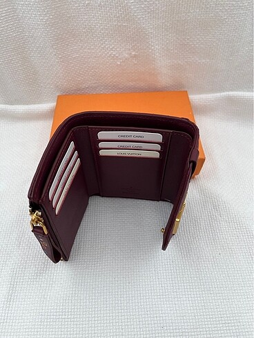  Beden bordo Renk Louis Vuitton kadın cüzdan