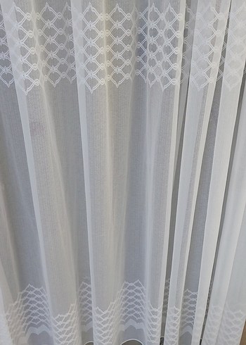 Nakışlı Beyaz Perde en 155 boy 240 - Görsel 3